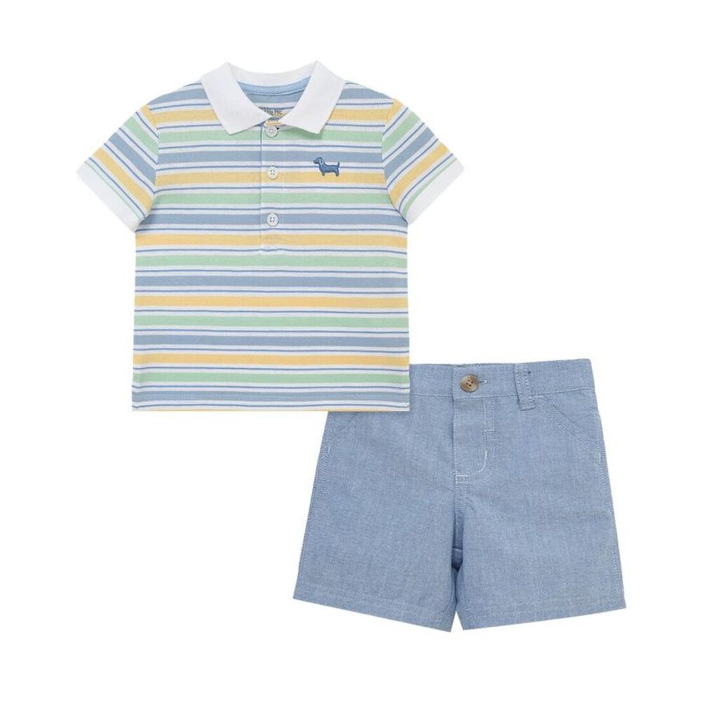 Little Me Baby-Boys  Puppy Polo Short Set